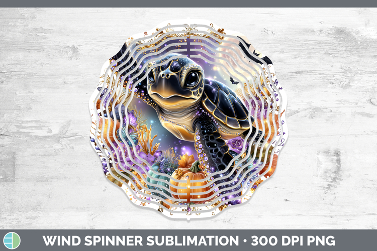 Best Sellers 03 Cute Halloween Sea Turtle Wind Spinner Subli