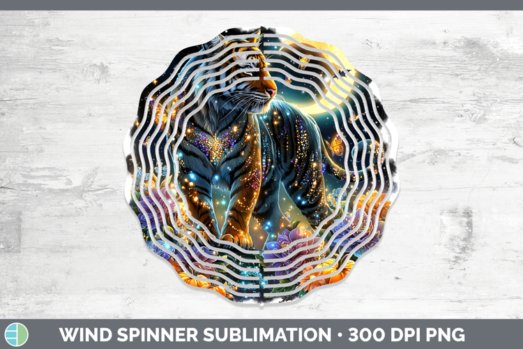 Best Sellers 03 Cute Halloween Tiger Wind Spinner Sublimatio