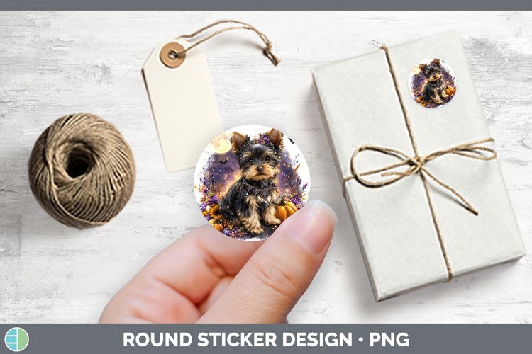 Best Sellers 03 Cute Halloween Yorkshire Terrier Stickers |
