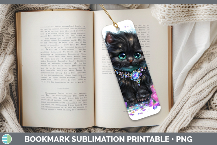 Best Sellers 03 Rainbow Summer Black Cat Bookmark Sublimatio