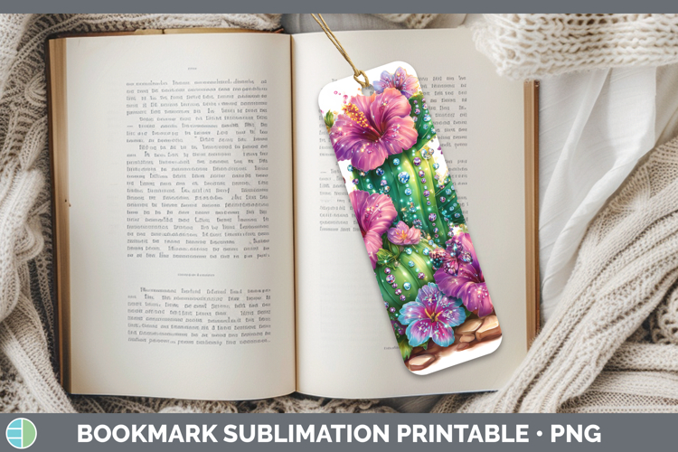 Best Sellers 03 Rainbow Summer Cactus Bookmark Sublimation P
