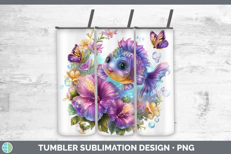Best Sellers 03 Rainbow Summer Fish Tumbler Sublimation 20 o