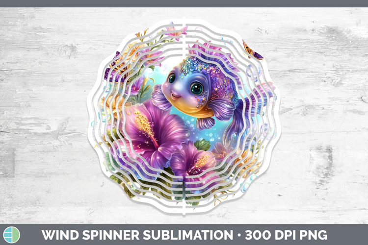 Best Sellers 03 Rainbow Summer Fish Wind Spinner Sublimation