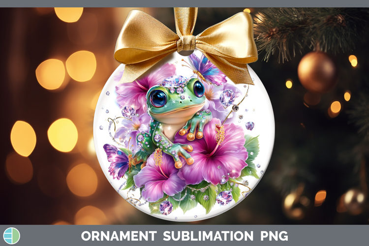 Best Sellers 03 Rainbow Summer Frog Ornament Sublimation Bau