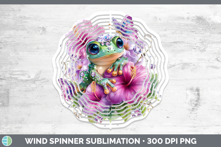Best Sellers 03 Rainbow Summer Frog Wind Spinner Sublimation