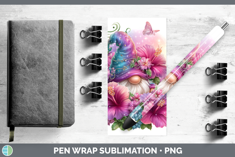Best Sellers 03 Rainbow Summer Gnome Pen Wrap Sublimation Pe