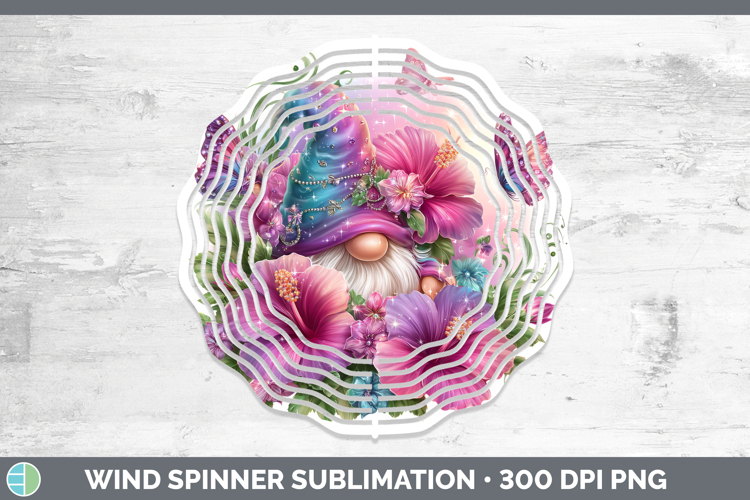 Best Sellers 03 Rainbow Summer Gnome Wind Spinner Sublimatio