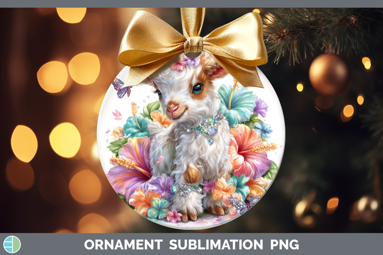 Best Sellers 03 Rainbow Summer Goat Ornament Sublimation Bau