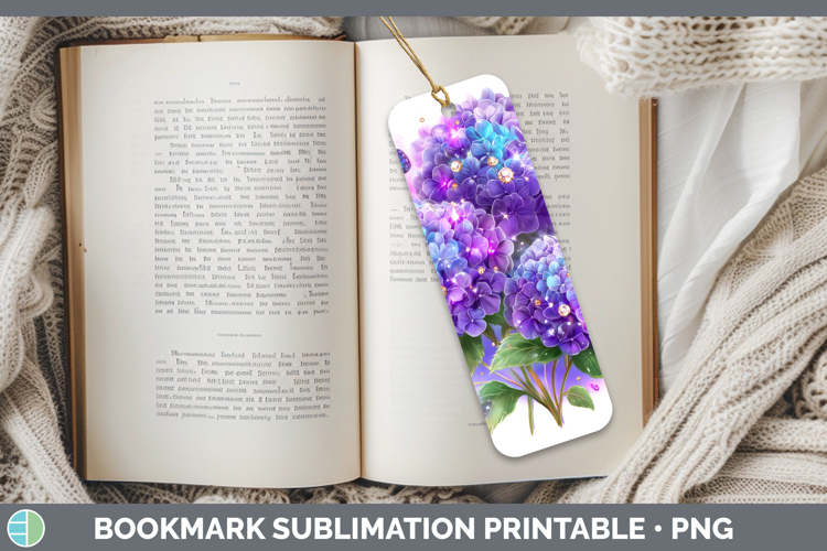 Best Sellers 03 Rainbow Summer Hydrangea Bookmark Sublimatio