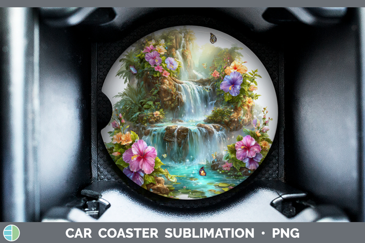 Best Sellers 03 Rainbow Summer Landscape Car Coaster Sublima