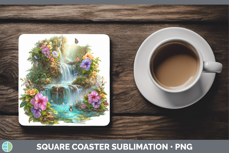 Best Sellers 03 Rainbow Summer Landscape Square Coaster Subl