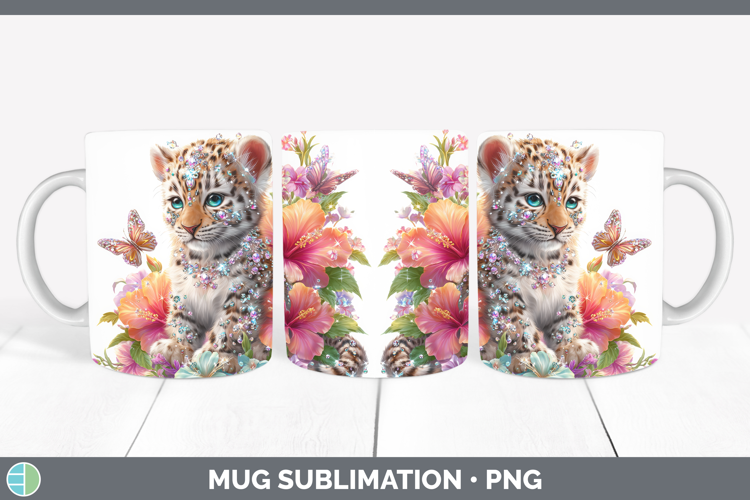 Best Sellers 03 Rainbow Summer Leopard Mug Wrap Sublimation