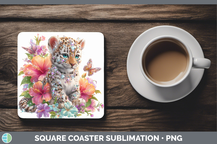 Best Sellers 03 Rainbow Summer Leopard Square Coaster Sublim