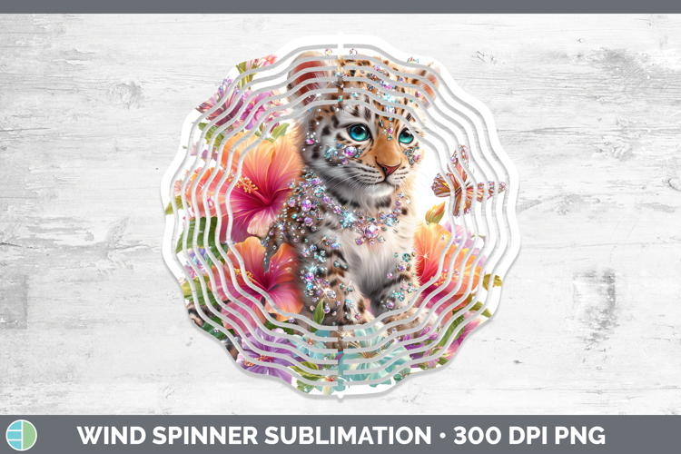 Best Sellers 03 Rainbow Summer Leopard Wind Spinner Sublimat