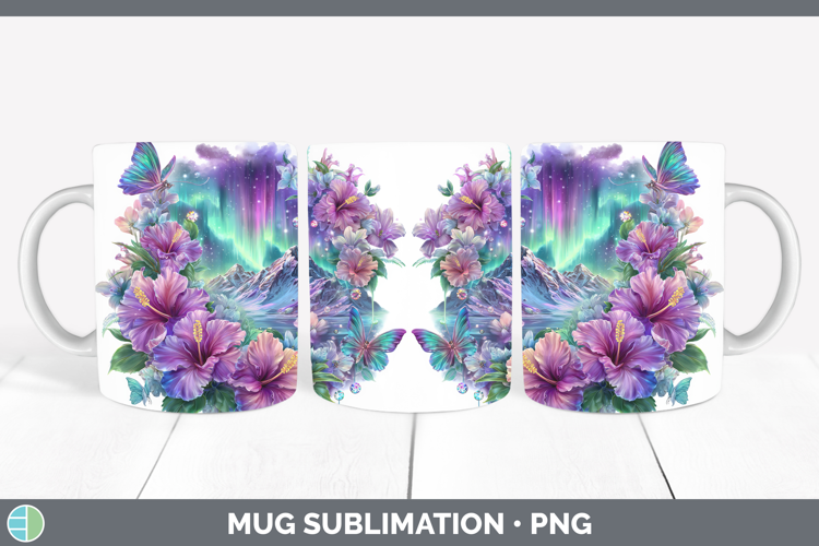 Best Sellers 03 Rainbow Summer Northern Lights Mug Wrap Subl