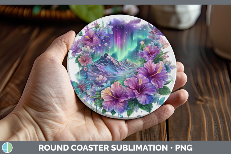 Best Sellers 03 Rainbow Summer Northern Lights Round Coaster