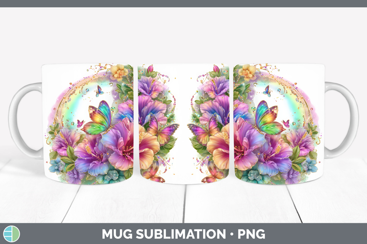 Best Sellers 03 Rainbow Summer Rainbow Mug Wrap Sublimation