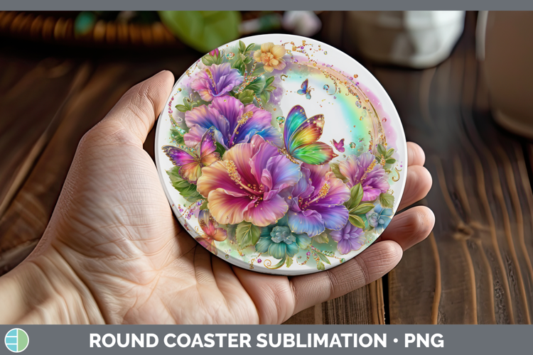 Best Sellers 03 Rainbow Summer Rainbow Round Coaster Sublima