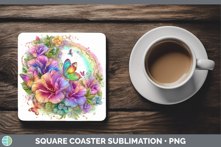 Best Sellers 03 Rainbow Summer Rainbow Square Coaster Sublim