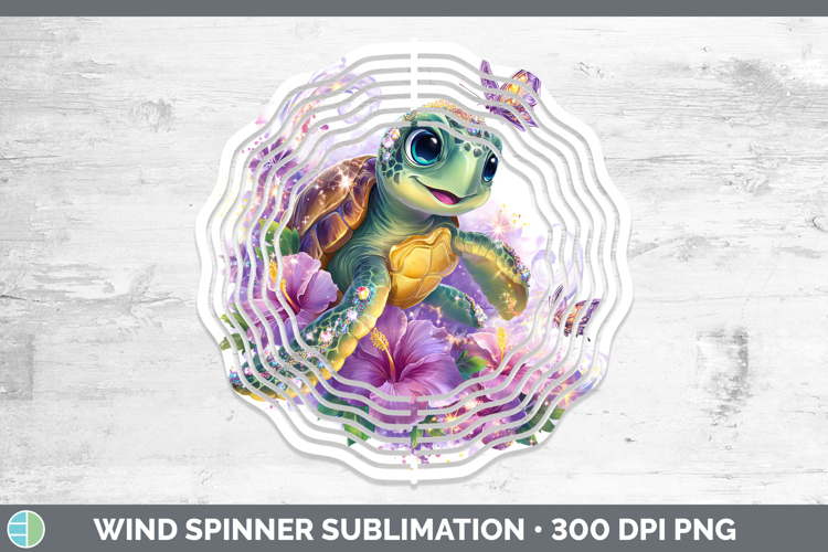 Best Sellers 03 Rainbow Summer Sea Turtle Wind Spinner Subli