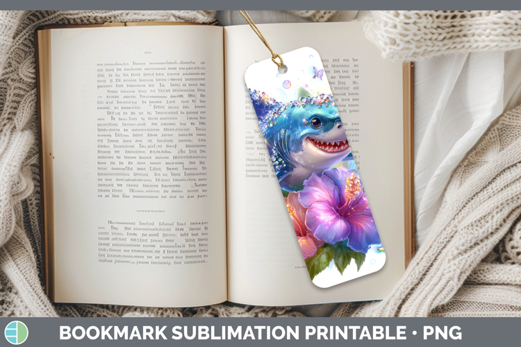 Best Sellers 03 Rainbow Summer Shark Bookmark Sublimation Pr