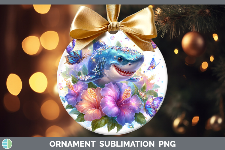 Best Sellers 03 Rainbow Summer Shark Ornament Sublimation Ba