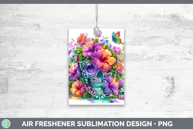 Best Sellers 03 Rainbow Summer Skull Air Freshener Sublimati