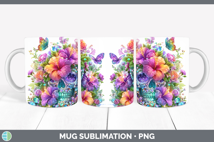 Best Sellers 03 Rainbow Summer Skull Mug Wrap Sublimation Co