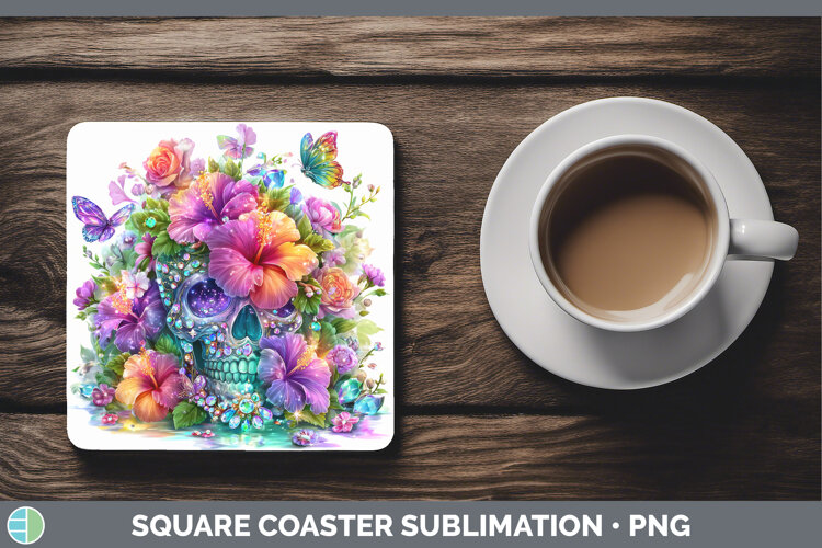 GorgeousBest Sellers 03 Rainbow Summer Square Coaster design.