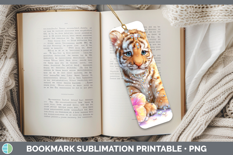 Best Sellers 03 Rainbow Summer Tiger Bookmark Sublimation Pr