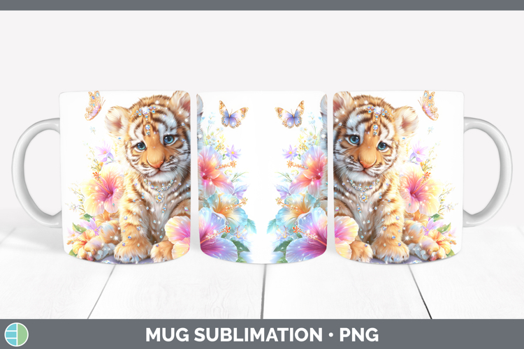 Best Sellers 03 Rainbow Summer Tiger Mug Wrap Sublimation Co