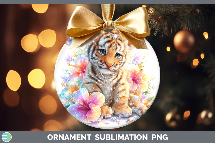 Best Sellers 03 Rainbow Summer Tiger Ornament Sublimation Ba