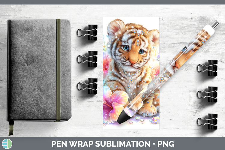 Best Sellers 03 Rainbow Summer Tiger Pen Wrap Sublimation Pe
