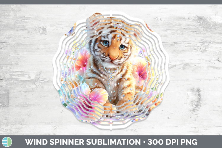 Best Sellers 03 Rainbow Summer Tiger Wind Spinner Sublimatio