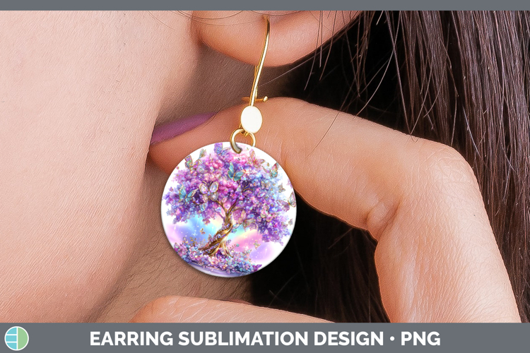 Best Sellers 03 Rainbow Summer Tree of Life Round Earrings S
