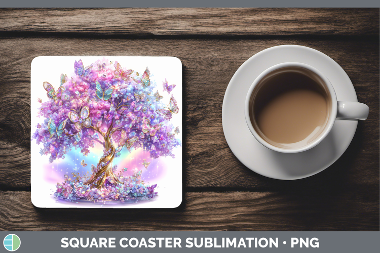 Best Sellers 03 Rainbow Summer Tree of Life Square Coaster S