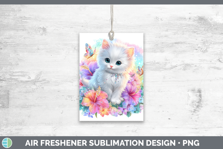 Best Sellers 03 Rainbow Summer White Cat Air Freshener Subli