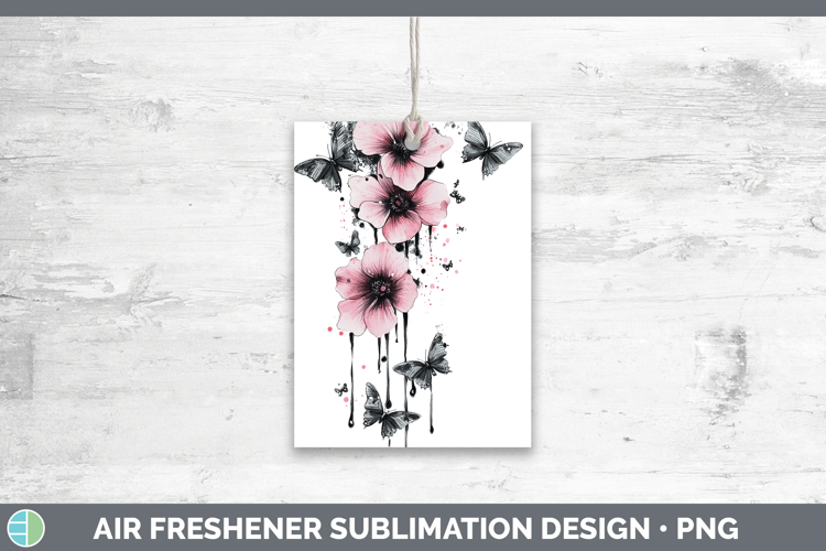 Best Sellers 04 Pink Drips Boho Florals Air Freshener Sublim