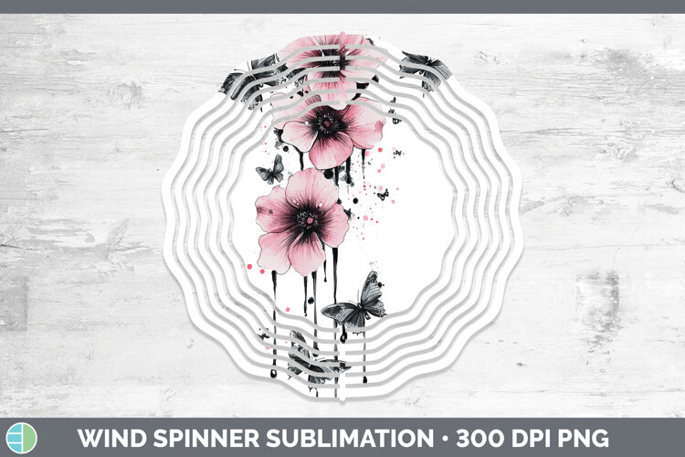 GorgeousBest Sellers 04 Pink Drips Wind Spinner design.