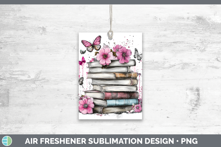 Best Sellers 04 Pink Drips Book Stack Air Freshener Sublimat