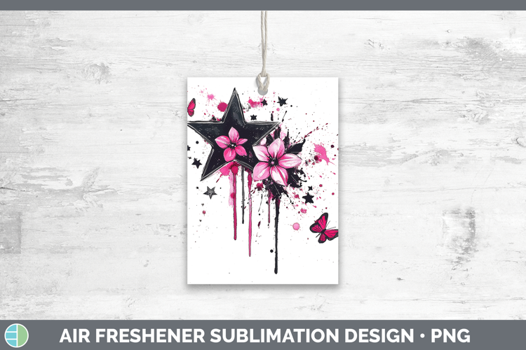 Best Sellers 04 Pink Drips Stars Air Freshener Sublimation C