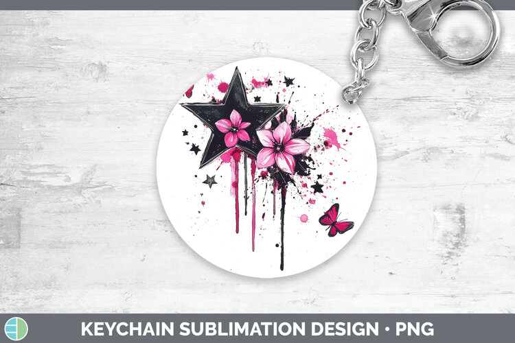 GorgeousBest Sellers 04 Pink Drips Keychain design.