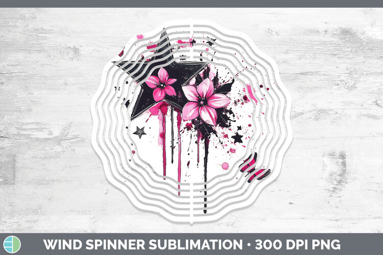 GorgeousBest Sellers 04 Pink Drips Wind Spinner design.