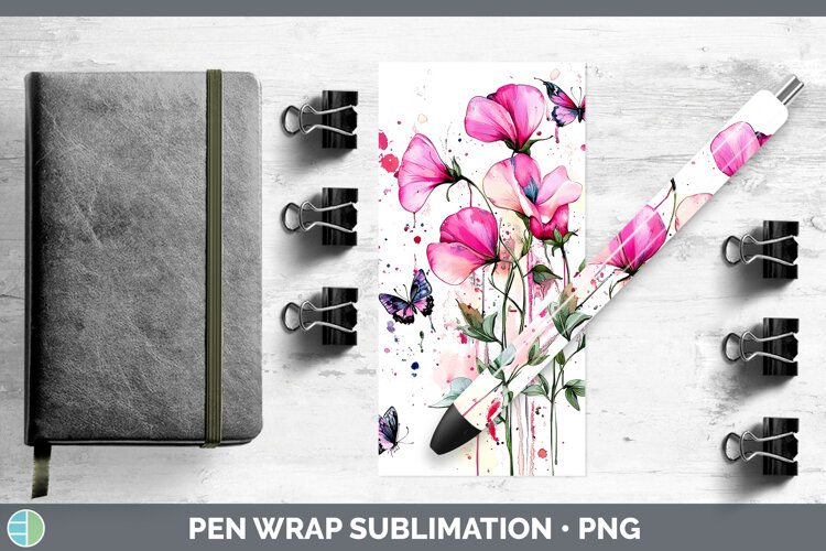 GorgeousBest Sellers 04 Pink Drips Pen Wrap design.