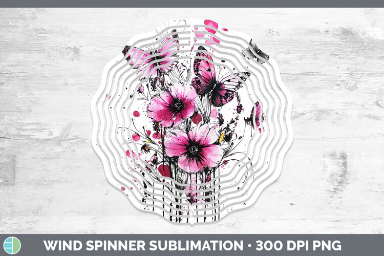 GorgeousBest Sellers 04 Pink Drips Wind Spinner design.