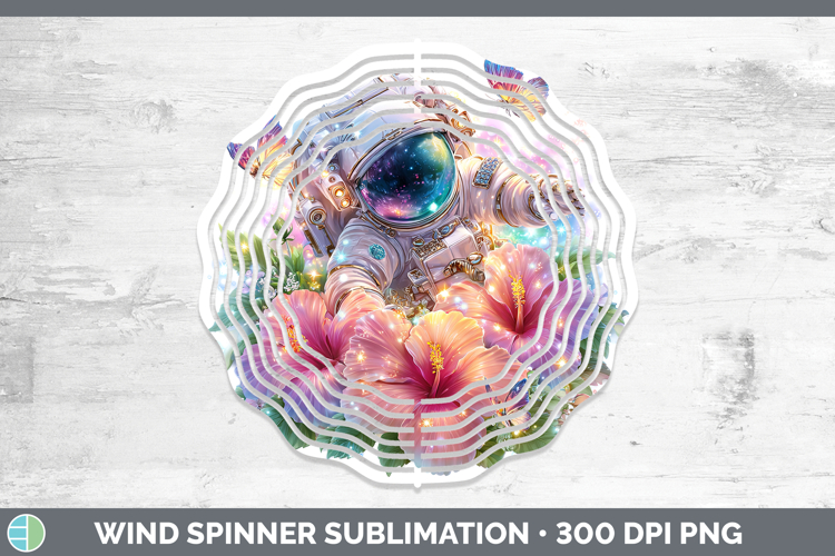 Best Sellers 04 Rainbow Summer Astronaut Wind Spinner Sublim