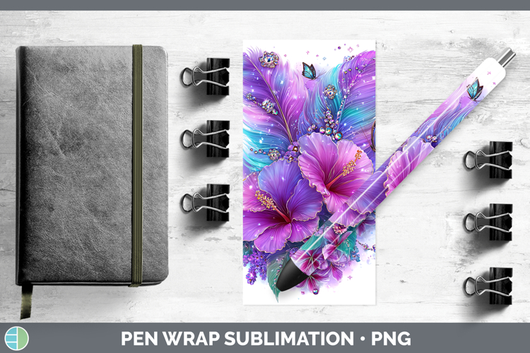 Best Sellers 04 Rainbow Summer Boho Feathers Pen Wrap Sublim