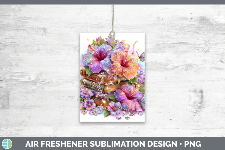 Best Sellers 04 Rainbow Summer Book Stack Air Freshener Subl