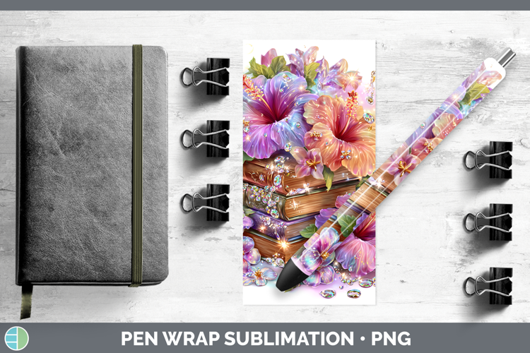 Best Sellers 04 Rainbow Summer Book Stack Pen Wrap Sublimati