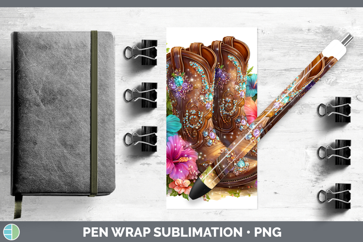 Best Sellers 04 Rainbow Summer Cowboy Boots Pen Wrap Sublima